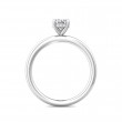 FlyerFit® 18K White Gold Solitaire Engagement Ring