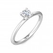 FlyerFit® 18K White Gold Solitaire Engagement Ring