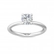 FlyerFit® 18K White Gold Solitaire Engagement Ring