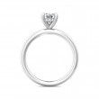 FlyerFit® 18K White Gold Solitaire Engagement Ring