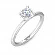 FlyerFit® 18K White Gold Solitaire Engagement Ring