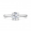 FlyerFit® 18K White Gold Solitaire Engagement Ring