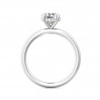 FlyerFit® 18K White Gold Solitaire Engagement Ring