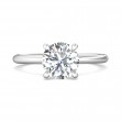 FlyerFit® 14K White Gold Solitaire Engagement Ring