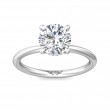 FlyerFit® 14K White Gold Solitaire Engagement Ring