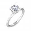 FlyerFit® 14K White Gold Solitaire Engagement Ring