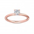 FlyerFit® 14K Pink Gold Solitaire Engagement Ring