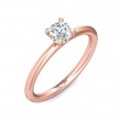 FlyerFit® 14K Pink Gold Solitaire Engagement Ring