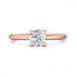 FlyerFit® 14K Pink Gold Solitaire Engagement Ring