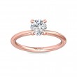 FlyerFit® 14K Pink Gold Solitaire Engagement Ring