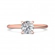 FlyerFit® 14K Pink Gold Solitaire Engagement Ring