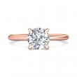 FlyerFit® 14K Pink Gold Solitaire Engagement Ring