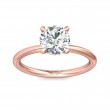 FlyerFit® 14K Pink Gold Solitaire Engagement Ring