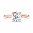 FlyerFit® 14K Pink Gold Solitaire Engagement Ring