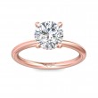 FlyerFit® 14K Pink Gold Solitaire Engagement Ring