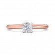 FlyerFit® 14K Pink Gold Shank And White Gold Top Solitaire Engagement Ring