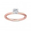 FlyerFit® 14K Pink Gold Shank And White Gold Top Solitaire Engagement Ring