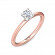 FlyerFit® 14K Pink Gold Shank And White Gold Top Solitaire Engagement Ring