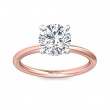 FlyerFit® 14K Pink Gold Shank And White Gold Top Solitaire Engagement Ring