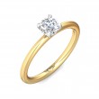 FlyerFit® 14K Yellow and 14K White Gold Solitaire Engagement Ring