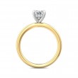 FlyerFit® 18K Yellow Gold Shank And White Gold Top Solitaire Engagement Ring