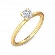 FlyerFit® 18K Yellow Gold Solitaire Engagement Ring