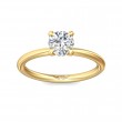 FlyerFit® 18K Yellow Gold Solitaire Engagement Ring