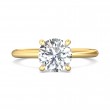 FlyerFit® 18K Yellow Gold Solitaire Engagement Ring