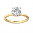 FlyerFit® 18K Yellow Gold Solitaire Engagement Ring