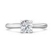 FlyerFit® 14K White Gold Solitaire Engagement Ring