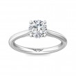 FlyerFit® 14K White Gold Solitaire Engagement Ring