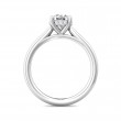 FlyerFit® 14K White Gold Solitaire Engagement Ring