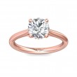 FlyerFit® 14K Pink Gold Solitaire Engagement Ring