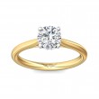 FlyerFit® 14K Yellow and 14K White Gold Solitaire Engagement Ring