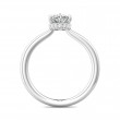 FlyerFit® 14K White Gold Solitaire Engagement Ring