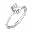 FlyerFit® 14K White Gold Solitaire Engagement Ring