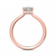 FlyerFit® 18K Pink Gold Solitaire Engagement Ring