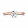 FlyerFit® 14K Pink Gold Shank And White Gold Top Solitaire Engagement Ring