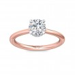 FlyerFit® 14K Pink Gold Shank And White Gold Top Solitaire Engagement Ring