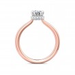 FlyerFit® 14K Pink Gold Shank And White Gold Top Solitaire Engagement Ring