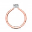 FlyerFit® 14K Pink Gold Shank And White Gold Top Solitaire Engagement Ring