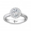 FlyerFit® 18K White Gold Solitaire Engagement Ring