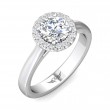 FlyerFit® 18K White Gold Solitaire Engagement Ring