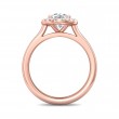 FlyerFit® 18K Pink Gold Solitaire Engagement Ring