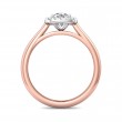 FlyerFit® 14K Pink Gold Shank And White Gold Top Solitaire Engagement Ring