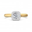 FlyerFit® 14K Yellow and 14K White Gold Solitaire Engagement Ring