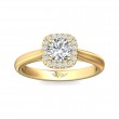 FlyerFit® 18K Yellow Gold Solitaire Engagement Ring