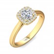 FlyerFit® 18K Yellow Gold Solitaire Engagement Ring