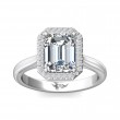 FlyerFit® 18K White Gold Solitaire Engagement Ring