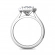 FlyerFit® 18K White Gold Solitaire Engagement Ring